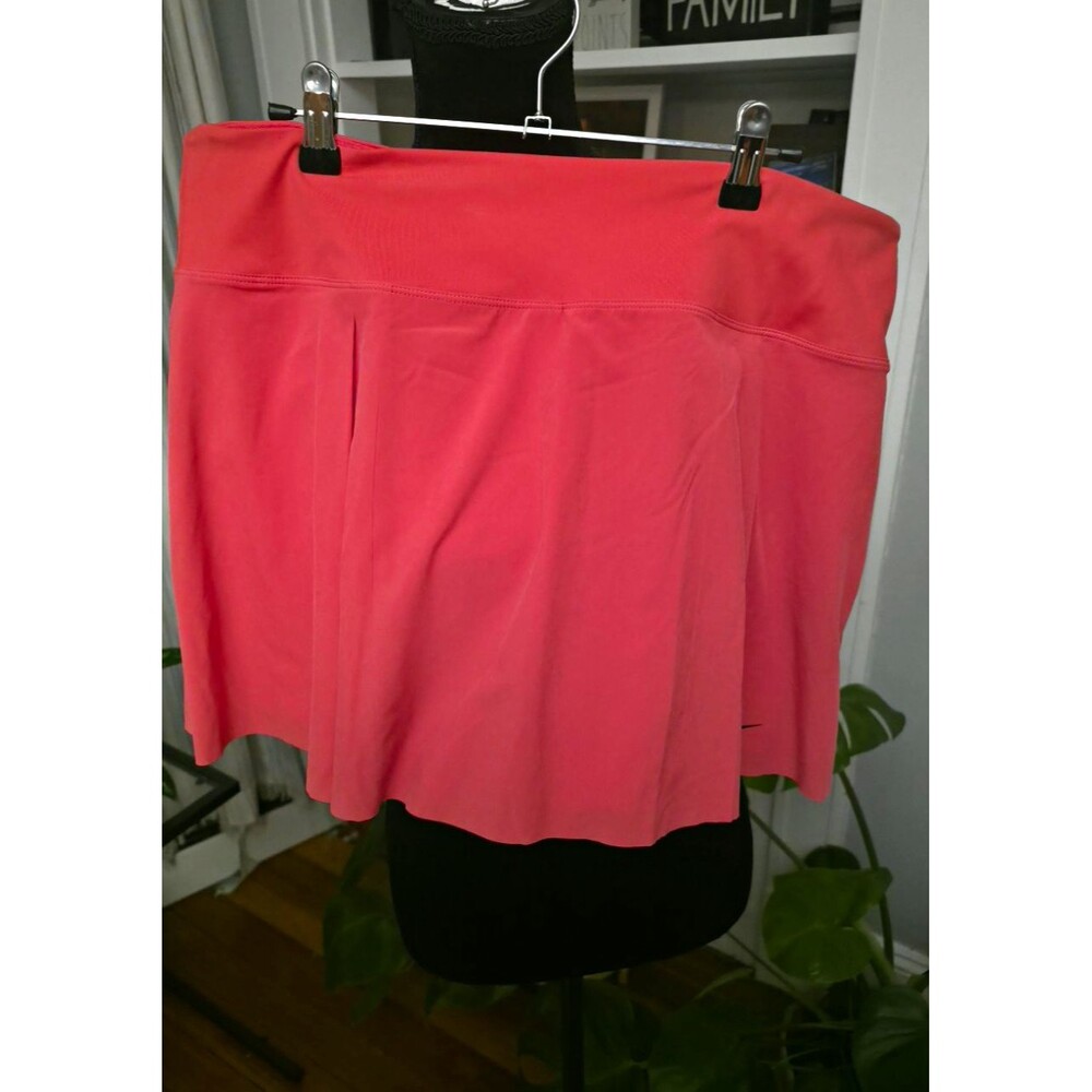 NEW Nike Women’s Pink Dri-FIT Pull-On Tennis Skort Built-In Shorts Pleated XL